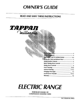 Tappan TEF322BHDA Owner's manual