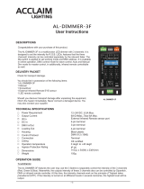 Acclaim Lighting AL-DIMMER-3F User Instructions