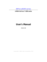 Jaton 3DFORCE6200-256 User manual
