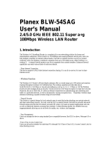 Planex Communications SJ9-BLW54SAG User manual