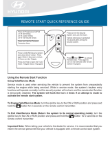Hyundai Remote Start Quick Reference Manual