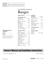 AMERICANA AGBS300 Owner's Manual & Installation Instructions