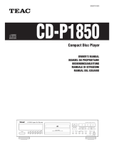 TEAC CD-P1850 Owner's manual