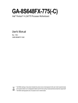 Gigabyte GA-8S648FX-775 User manual