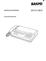 Sanyo SFX-30 User manual