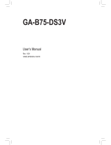 Gigabyte GA-B75-DS3V User manual