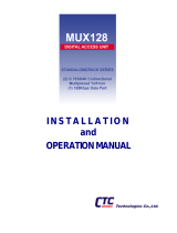 CTC Union MUX128 Operating instructions