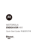Motorola HX1 - Endeavor - Headset Quick start guide