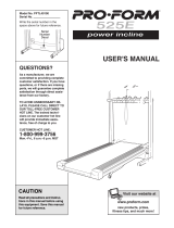 Pro-Form 525E User manual