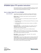 Tektronix SPG8000A Operation Instructions Manual