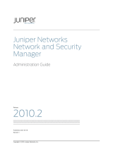 Juniper NETWORK AND SECURITY MANAGER 2010.2 - ADMINISTRATION GUIDE REV1 Administration Manual