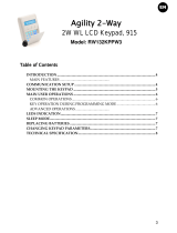 Risco Agility 2-way Wireless LCD Keypad User manual