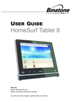 Binatone Electronics International HOMESURF TABLET 8 - User manual