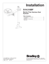 Bradley S19-210BF Installation guide