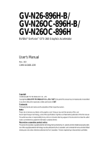Gigabyte GV-N26OC-896H-B User manual