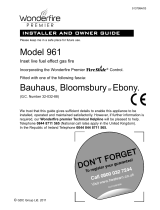Wonderfire 961 Installer And Owner Manual