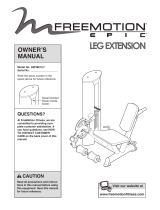 FreeMotion EPIC LEG EXTENSION Owner's manual