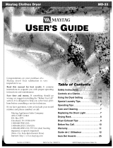 Maytag MDE7400AYW User manual