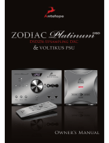 Antelope Zodiac Platinum DSD256 Owner's manual