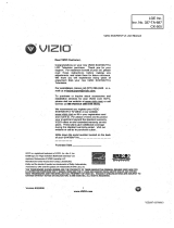 Vizio SV470XVT1A - 47" LCD TV User manual