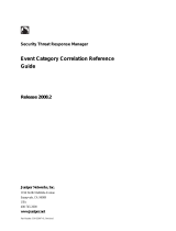 Juniper SECURITY THREAT RESPONSE MANAGER 2008.2 - EVENT CATEGORY CORRELATION  REV 1 Reference guide