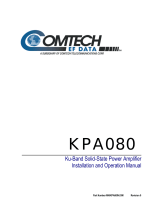 Comtech EF Data KPA-080 Operating instructions