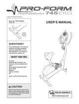 Pro-Form 745 Ekg Bike User manual