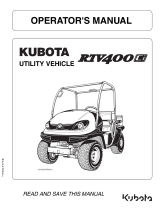 Kubota RTV400 User manual