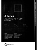 Boston ASW 250 A series Instructions For Use Manual