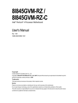 Gigabyte 8I845GVM-RZ User manual