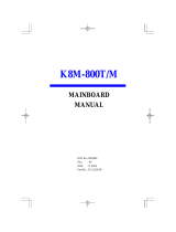 FIC K8M-800T/M User manual