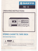 Sanyo RD 8 Operating Instructions Manual