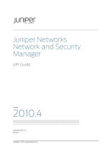 Juniper NETWORK AND SECURITY MANAGER 2010.4 - API GUIDE REV 1 User manual
