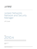 Juniper NETWORK AND SECURITY MANAGER 2010.4 - CONFIGURING INTRUSION DETECTION PREVENTION DEVICES GUIDE REV 01 User manual