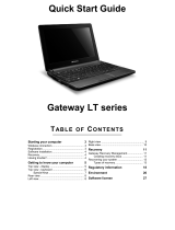 Gateway LT Series Quick start guide