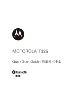 Motorola T325 Quick start guide