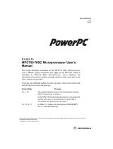 Motorola PowerPC MPC750 User manual