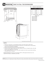 Maytag MDBTT60AW Dimension Manual