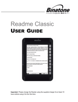 Binatone ReadMe Classic User manual