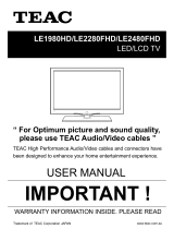 TEAC LE1980HD User manual