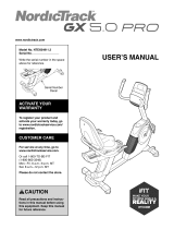 NordicTrack GX 5.0 PRO User manual