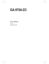 Gigabyte GA-970A-D3 User manual
