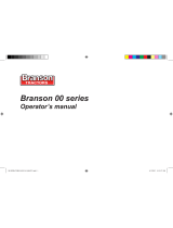 Branson 00 Series User manual