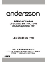 Andersson LED6581FDC PVR Operating Instructions Manual