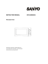 Sanyo EM-S105AS User manual