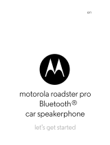 Motorola Roadster pro Quick start guide