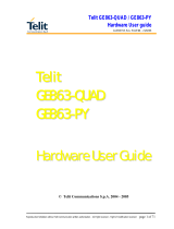 Telit Wireless Solutions GE863-QUAD Pb free Hardware User's Manual