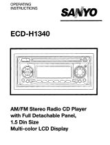 Sanyo H1340 - ECD Radio / CD Player Operating Instructions Manual