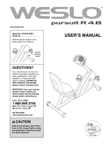 Weslo Pursuit 4.8 Bike User manual