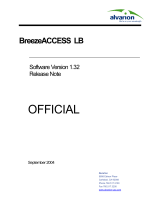 Alvarion BreezeACCESS LB Release note